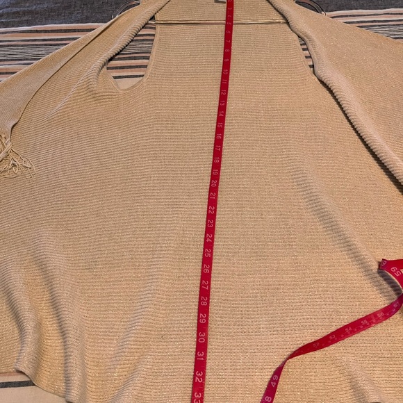 LILLY PULITZER | Sm | Sweater Vest | Fringe | Gold Metallic Threads - Picture 10 of 11